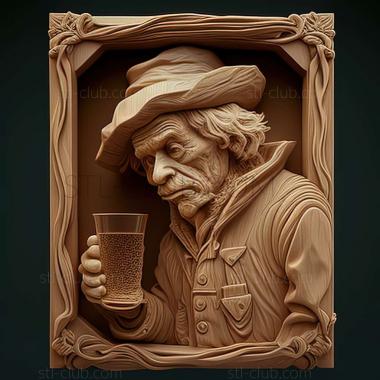 3D model Rembrandt Drank American artist (STL)